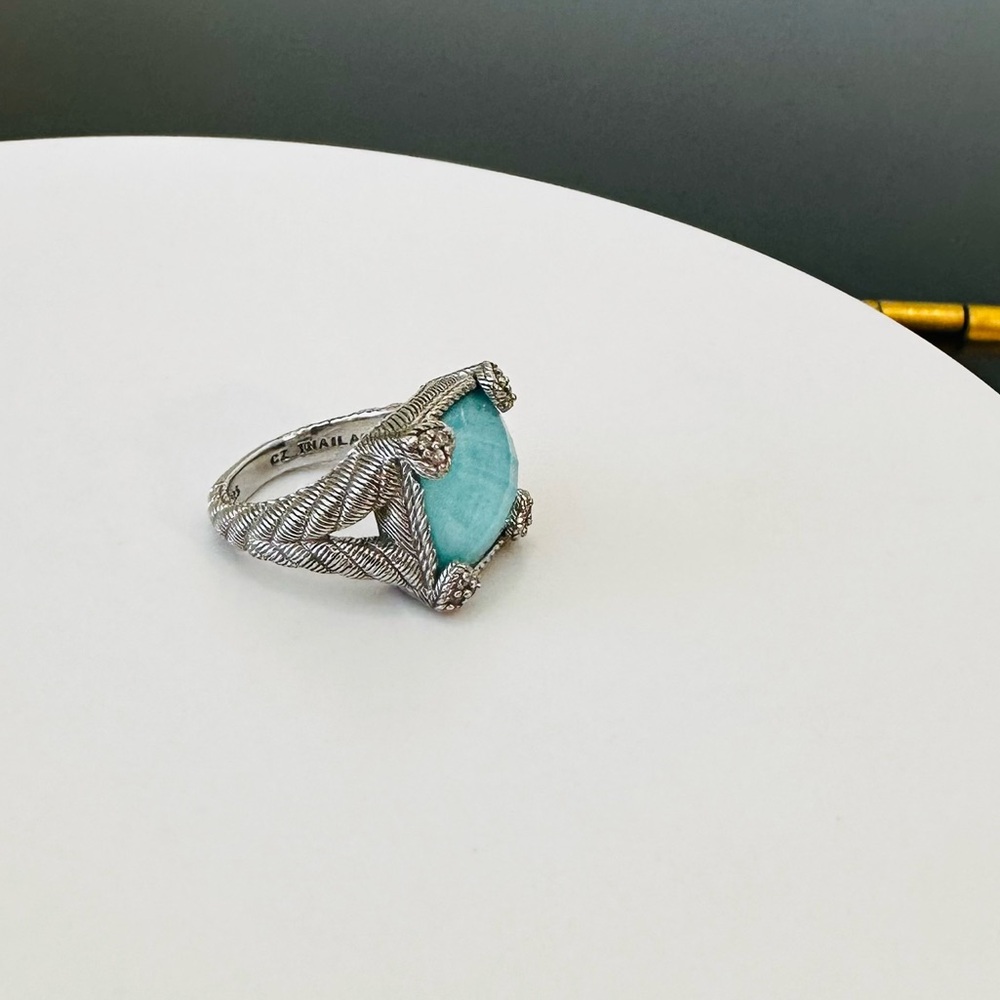 Judith Ripka Luxury Vintage Retro Designer Couture Runway RARE Authentic Ring - Picture 16 of 17